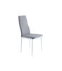 Pack de 4 sillas Niza para Salon o Cocina, tapizado textil gris/blanco, 103
