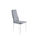 Pack de 4 sillas Niza para Salon o Cocina, tapizado textil gris/blanco, 103 - 1
