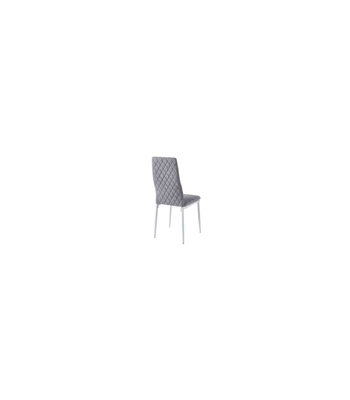 Pack de 4 sillas para cocina o comedor Anita en tejido gris/blanco, 98cm(alto) - Foto 2
