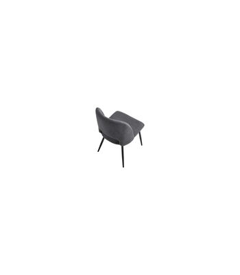Pack de 4 sillas para cocina o comedor Venus tapizado textil gris/negro, - Foto 3