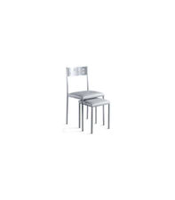 Pack de 4 sillas para salón o cocina acabado blanco, 83 cm(alto)46 cm(ancho)39