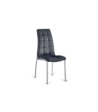 Pack de 4 sillas San Sebastián tapizada en tejido velvet gris oscuro. 96 cm