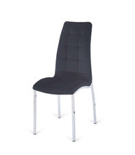 Pack de 4 sillas San Sebastián tapizada en tejido velvet negro. 96 cm (alto) 42