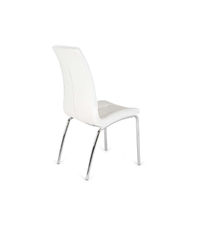 Pack de 4 sillas San Sebastián tapizado en polipiel blanco. 42 cm(ancho ) 96
