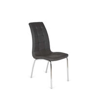 Pack de 4 sillas San Sebastián tapizado en polipiel gris oscuro. 42 cm(ancho )