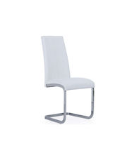 Pack de 4 sillas Smile de comedor tapizada en símil piel blanco, 45 x 51 x 103