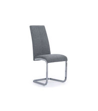 Pack de 4 sillas Smile de comedor tapizadas en tejido gris, 45 x 51 x 103 cm