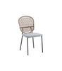 Pack de 4 sillas String tapizada en tejido gris, 46cm(ancho) 87.5cm(altura)