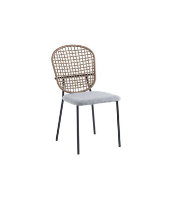 Pack de 4 sillas String tapizada en tejido gris, 46cm(ancho) 87.5cm(altura)