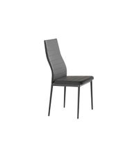 Pack de 4 sillas tapizadas en color gris, 99 cm(alto)41 cm(ancho)52 cm(largo),