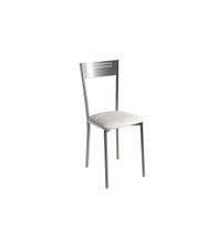 Pack de 4 sillas tapizado en polipiel blanco, 86cm(alto) 40cm(ancho) 47cm(largo)