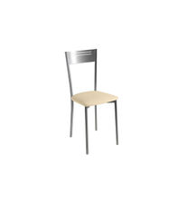 Pack de 4 sillas tapizado en polipiel crema, 86cm(alto) 40cm(ancho) 47cm(largo)