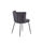 Pack de 4 sillas Tulip tapizada en tejido crochet gris, 57cm(ancho) 79cm(altura) - Foto 3