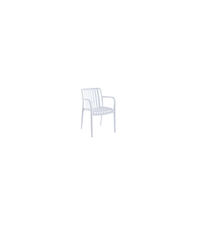 Pack de 4 sillones Ivone para salón, cocina o terraza acabado blanco, 81cm(alto)