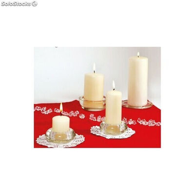 Pack de 4 velas de 6 x 4 cm color marfil - Foto 2