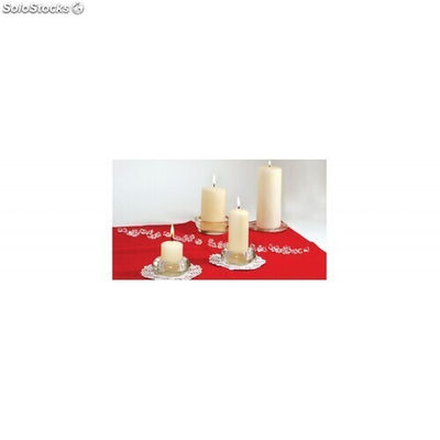 Pack de 4 velas de 8 x 4 cm color marfil - Foto 2