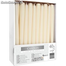Pack de 40 velas candelabro de 25 x 2,3 cm