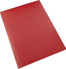 Pack de 5 Carpetas Sencillas con Goma Elastica Tamaño A2 Color Rojo