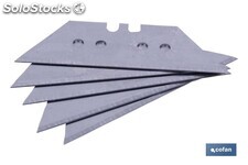 Pack de 5 cuchillas | Trapezoidales | Medidas de la cuchilla: 60 mm