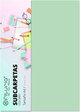Pack de 50 Subcarpetas Resistentes Tamaño A4 Color Verde 180g