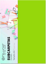 Pack de 50 Subcarpetas Resistentes Tamaño A4 Color Verde Fuerte 180g