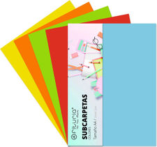 Pack de 50 Subcarpetas Resistentes Tamaño A4 Colores Intensos 180g