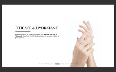Pack de 6 gel hydroalcoolique (Aloe Vera + Vitamine E) EVERFREE - Photo 3