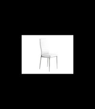 Pack de 6 sillas modelo Pamela tapizado polipiel blanco, 41 x 53 x 97/47 cm