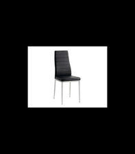 Pack de 6 sillas modelo Pamela tapizado polipiel negro, 41 x 53 x 97/47 cm