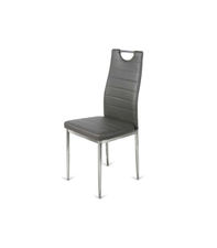Pack de 6 sillas Orense tapizadas en polipiel gris. 98 cm(alto)43 cm(ancho)51