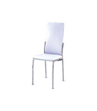 Pack de 6 sillas Segovia en polipiel blanco, 42 cm(ancho ) 98 cm(altura) 49