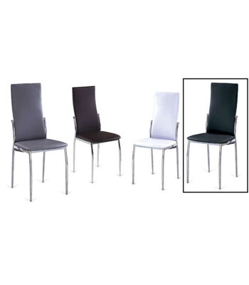 Pack de 6 sillas Segovia en polipiel negro 42 cm(ancho ) 98 cm(altura) 49 - Foto 2