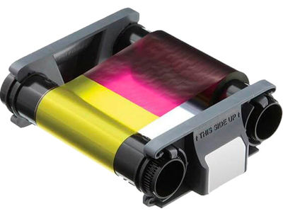 Pack de consumible para impresora badgy 100 impresiones con cinta color y 100