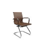 Pack de dos sillas confidente tapizado en piel sintetica marrón chocolate, 57