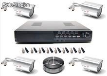 Pack de Seguridad Completo y Profesional (4 Camaras + VideoGrabador 4 canales)