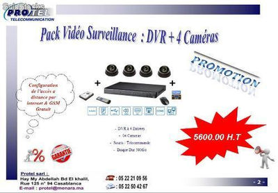 pack dvr + 4 cameras