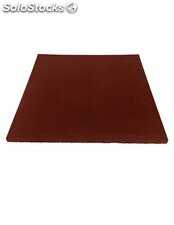 Pack entrena - loseta de caucho 50x50cm roja maciza profesional 20mm x2 losetas