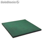 Pack entrena - loseta de caucho 50x50cm verde maciza profesional 20mm x4 losetas