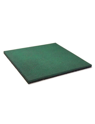Pack entrena - loseta de caucho 50x50cm verde maciza profesional 20mm x4 losetas
