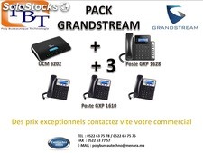 Pack Grandstream UCM6202 + poste gxp 1628 + 3 poste gxp 1610