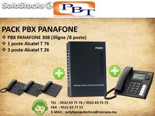 Pack panafone 3 ligne et 8 Ports avec 4 poste