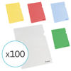 PACK x100: Carpeta Dossier de plástico (DIN A4) - Surtido de colores
