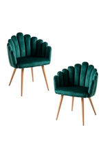 Packs Sillas Comedor - Pack 2 Sillones Main Terciopelo - Verde