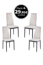 Packs Sillas Comedor - Pack 4 Sillas Lauter Terciopelo - Beige