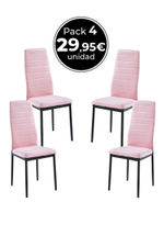 Packs Sillas Comedor - Pack 4 Sillas Lauter Terciopelo - Rosa