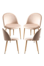 Packs Sillas Comedor - Pack 4 Sillas Vint Terciopelo - Beige