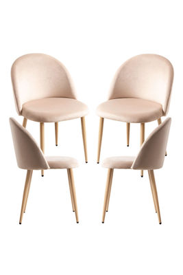 Packs Sillas Comedor - Pack 4 Sillas Vint Terciopelo - Beige