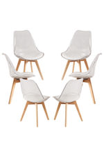 Packs Sillas Comedor - Pack 6 Sillas Synk Transparente Asiento - Blanco
