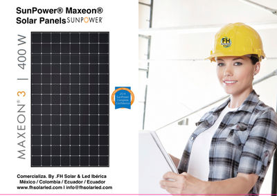 Painéis solares SunPower MAX2 e MAX3- spr-MAX3-400-spr-MAX3-390-spr-MAX2-360