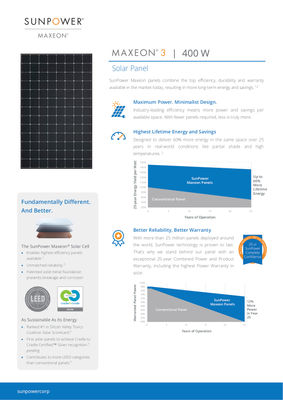 Painéis solares SunPower MAX2 e MAX3- spr-MAX3-400-spr-MAX3-390-spr-MAX2-360 - Foto 5